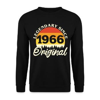1966 Vintage Retro Original Birthday Gift - Unisex Sweatshirt - black - Front - Alina (178cm) & Michal (187cm)