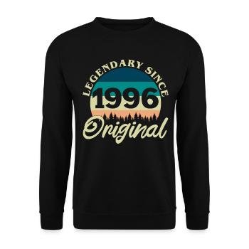 1996 Vintage Retro Original Birthday Gift - Unisex Sweatshirt - black - Front - Alina (178cm) & Michal (187cm)