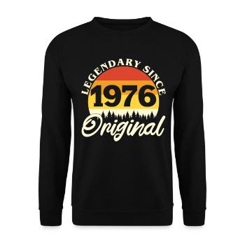 1976 Vintage Retro Original Birthday Gift - Unisex Sweatshirt - black - Front - Alina (178cm) & Michal (187cm)