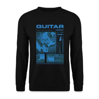 Guitariste Guitariste Rock Musicien streetwear - Sweat-shirt Unisexe - noir - Devant - Alina (178cm) & Michal (187cm)