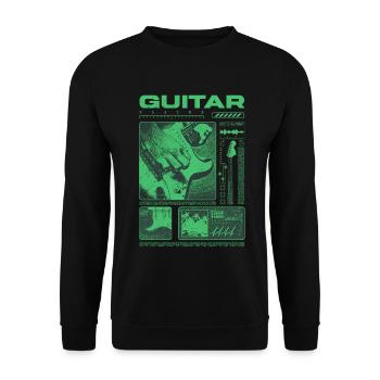Guitariste Guitariste Rock Musicien streetwear - Sweat-shirt Unisexe - noir - Devant - Alina (178cm) & Michal (187cm)