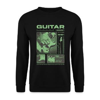 Guitariste Guitariste Rock Musicien streetwear - Sweat-shirt Unisexe - noir - Devant - Alina (178cm) & Michal (187cm)