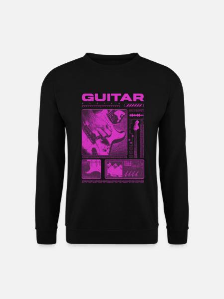 Gitarrist, Rockgitarrist, Streetwear-Musiker - Unisex Pullover - Schwarz