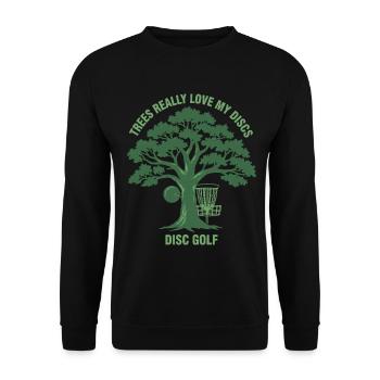 Les arbres adorent vraiment mes disques disc golf disque drôle - Sweat-shirt Unisexe - noir - Devant - Alina (178cm) & Michal (187cm)