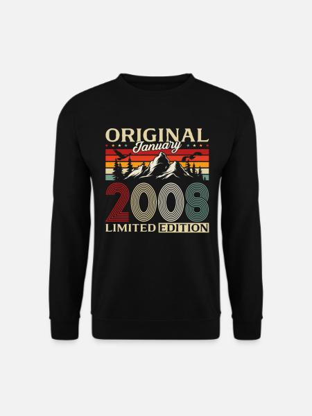18th Birthday Original January 2008 - Unisex Sweatshirt - black