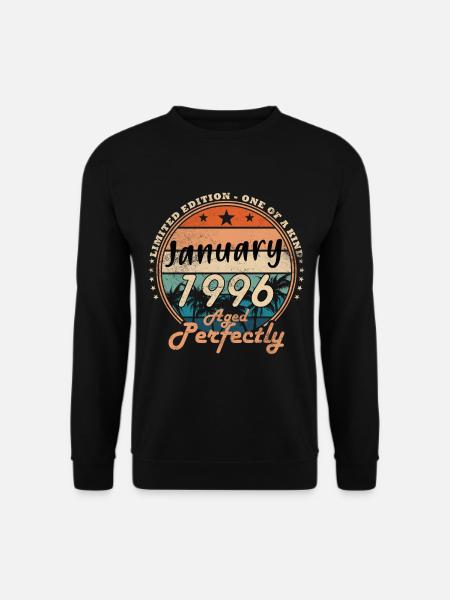 30th Birthday Original January 1996 - Unisex Sweatshirt - black