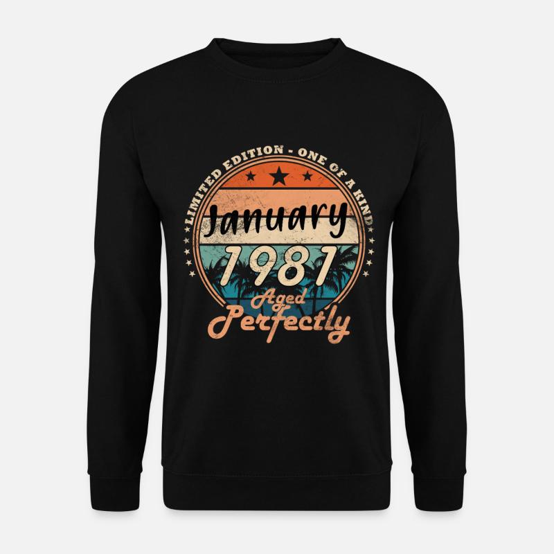 45e anniversaire Original janvier 1981 - Sweat-shirt Unisexe - noir