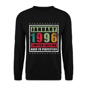 January 1996 Limited Edition - Unisex Sweatshirt - black - Front - Alina (178cm) & Michal (187cm)