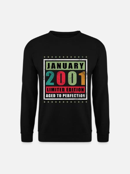 January 2001 Limited Edition Aged - Unisex Sweatshirt - black