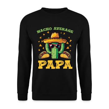 Cactus Papa Fiesta - Unisex Sweatshirt - black - Front - Alina (178cm) & Michal (187cm)