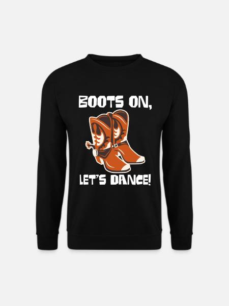 Boots On: Dancing Cowboy Boots - Unisex Sweatshirt - black