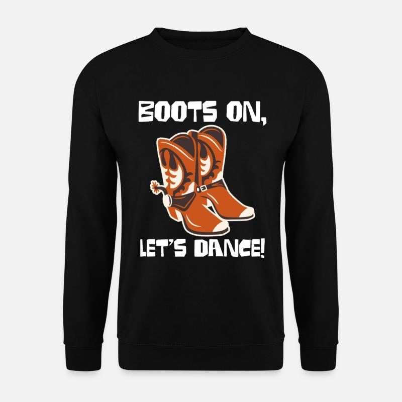 Boots On: Dancing Cowboy Boots - Unisex Sweatshirt - black