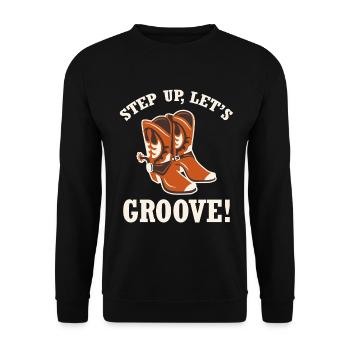 Step Up Boots Groove - Unisex Sweatshirt - black - Front - Alina (178cm) & Michal (187cm)