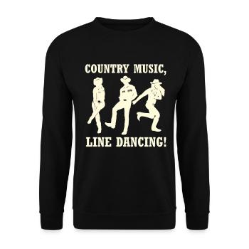 Country Line Dancing Silhouettes - Unisex Sweatshirt - black - Front - Alina (178cm) & Michal (187cm)