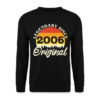 2006 Vintage Retro Original Birthday Gift - Unisex Sweatshirt - black - Front - Alina (178cm) & Michal (187cm)