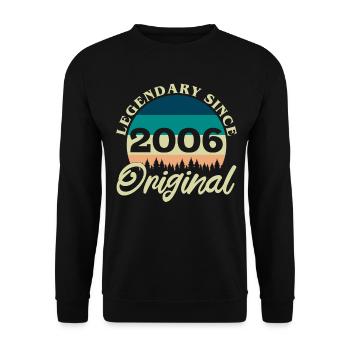 2006 Vintage Retro Original Birthday Gift - Unisex Sweatshirt - black - Front - Alina (178cm) & Michal (187cm)