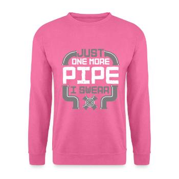 Constructeur de pipeline de couche de tuyau - Sweat-shirt Unisexe - rose - Devant