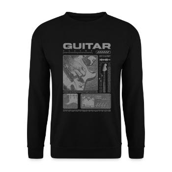 Guitariste Guitariste Rock Musicien streetwear - Sweat-shirt Unisexe - noir - Devant - Alina (178cm) & Michal (187cm)