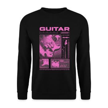 Guitariste Guitariste Rock Musicien streetwear - Sweat-shirt Unisexe - noir - Devant - Alina (178cm) & Michal (187cm)