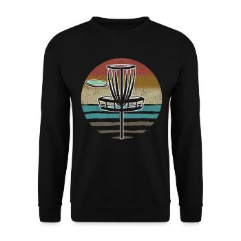 Coucher de soleil sur le disc golf - Sweat-shirt Unisexe - noir - Devant - Alina (178cm) & Michal (187cm)