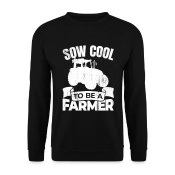 C’est génial d’être fermier - Sweat-shirt Unisexe - noir - Devant - Alina (178cm) & Michal (187cm)