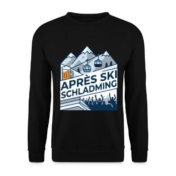 Fête d’instructeurs de ski après Schladming - Sweat-shirt Unisexe - noir - Devant - Alina (178cm) & Michal (187cm)