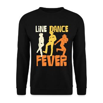 Line Dance Fever Silhouetten - Unisex Pullover - Schwarz - Vorne - Alina (178cm) & Michal (187cm)