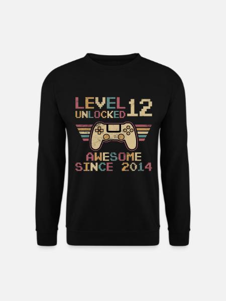 LEVEL 12 UNLOCKED 12TH BIRTHDAY GAMER - Unisex Sweatshirt - black