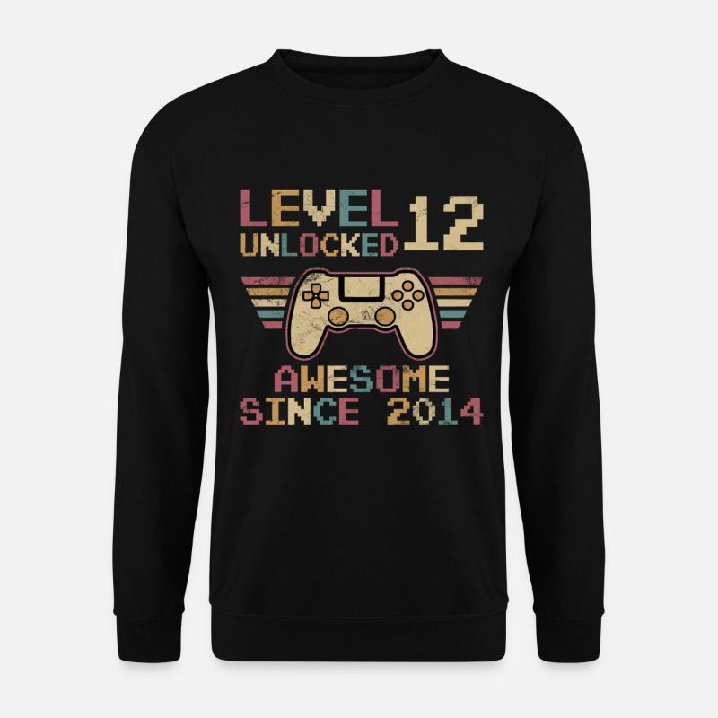 LEVEL 12 UNLOCKED 12TH BIRTHDAY GAMER - Unisex Sweatshirt - black