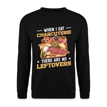  Cheese Board Meat with Cover Food Items - Unisex Sweatshirt - black - Front - Alina (178cm) & Michal (187cm)