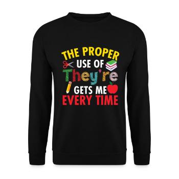 English Language Arts Teacher School Supplies ELA - Unisex Sweatshirt - black - Front - Alina (178cm) & Michal (187cm)