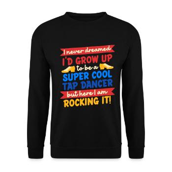 Stepptanz Stepptänzer Stepptänzerin Stepper - Unisex Pullover - Schwarz - Vorne - Alina (178cm) & Michal (187cm)