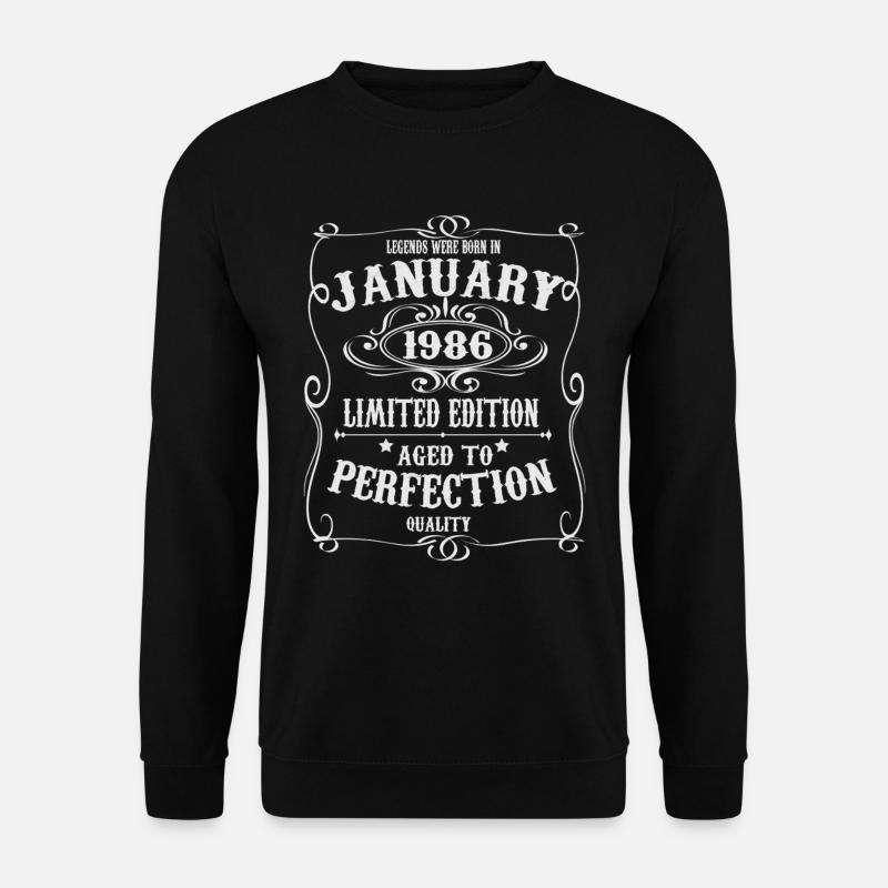 Legenden-wurden-im-Januar-1986-geboren - Unisex Pullover - Schwarz