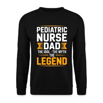 Père infirmier pédiatrique L’idole L’infirmière Mythe Enfants - Sweat-shirt Unisexe - noir - Devant - Alina (178cm) & Michal (187cm)