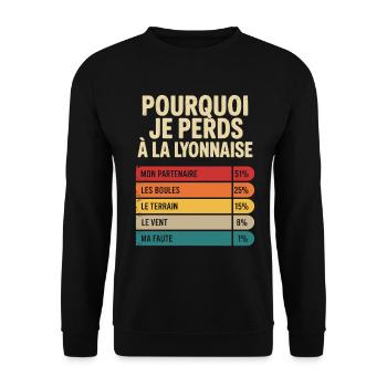 Why I lose in the long run - Unisex Sweatshirt - black - Front - Alina (178cm) & Michal (187cm)