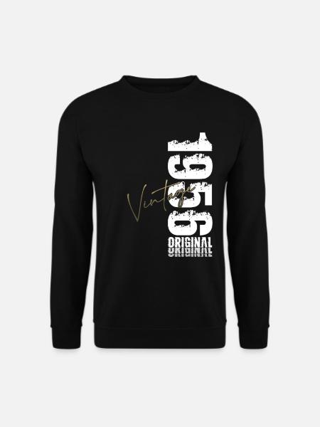 70. Geburtstag Geschenk Mann Vintage Jahrgang 1956 - Unisex Pullover - Schwarz