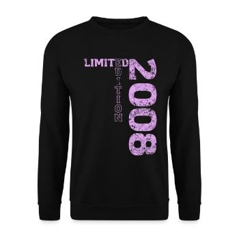 Limited Edition 2008 18th Birthday Gift - Unisex Sweatshirt - black - Front - Alina (178cm) & Michal (187cm)