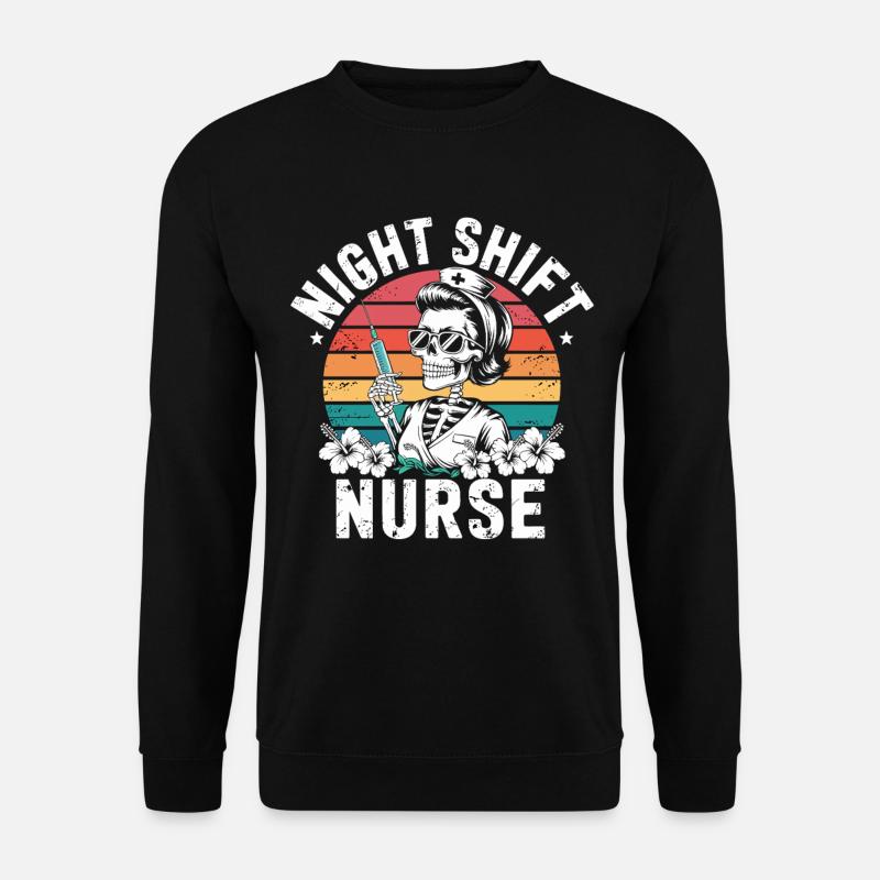 Night Shift Nurse Retro - Unisex Sweatshirt - black