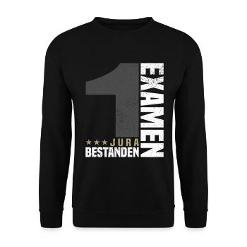 Congratulations 1st Exam Law - Unisex Sweatshirt - black - Front - Alina (178cm) & Michal (187cm)