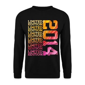 ÉDITION LIMITÉE 2014 12 ANS 12E ANNIVERSAIRE - Sweat-shirt Unisexe - noir - Devant - Alina (178cm) & Michal (187cm)