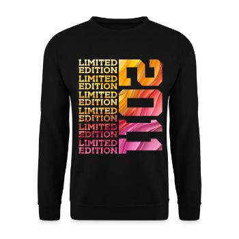 LIMITED EDITION 2011 15 JAHRE 15. GEBURTSTAG - Unisex Pullover - Schwarz - Vorne - Alina (178cm) & Michal (187cm)