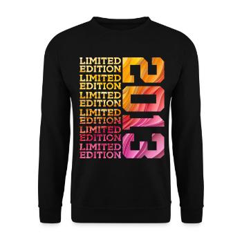 LIMITED EDITION 2013 13 JAHRE 13. GEBURTSTAG - Unisex Pullover - Schwarz - Vorne - Alina (178cm) & Michal (187cm)