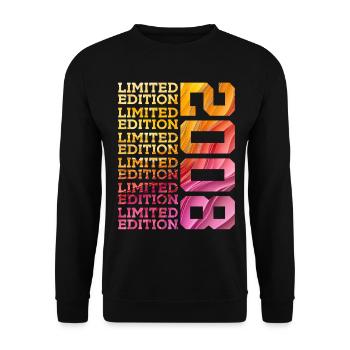 LIMITED EDITION 2008 18 YEARS 18TH BIRTHDAY - Unisex Sweatshirt - black - Front - Alina (178cm) & Michal (187cm)