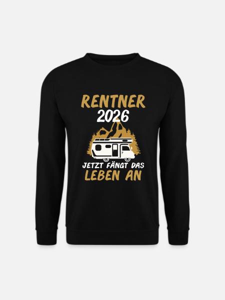 Pensioners 2026 start of life motorhome - Unisex Sweatshirt - black
