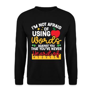  ELA Crew School Supplies ELA Teacher English - Unisex Sweatshirt - black - Front - Alina (178cm) & Michal (187cm)