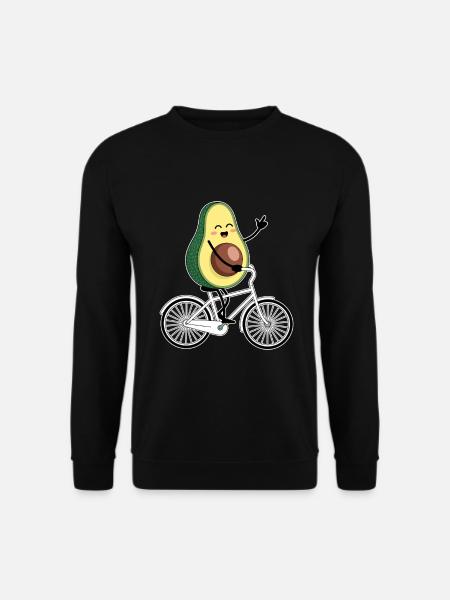 Funny Mountain Biker Avocado - Unisex Sweatshirt - black