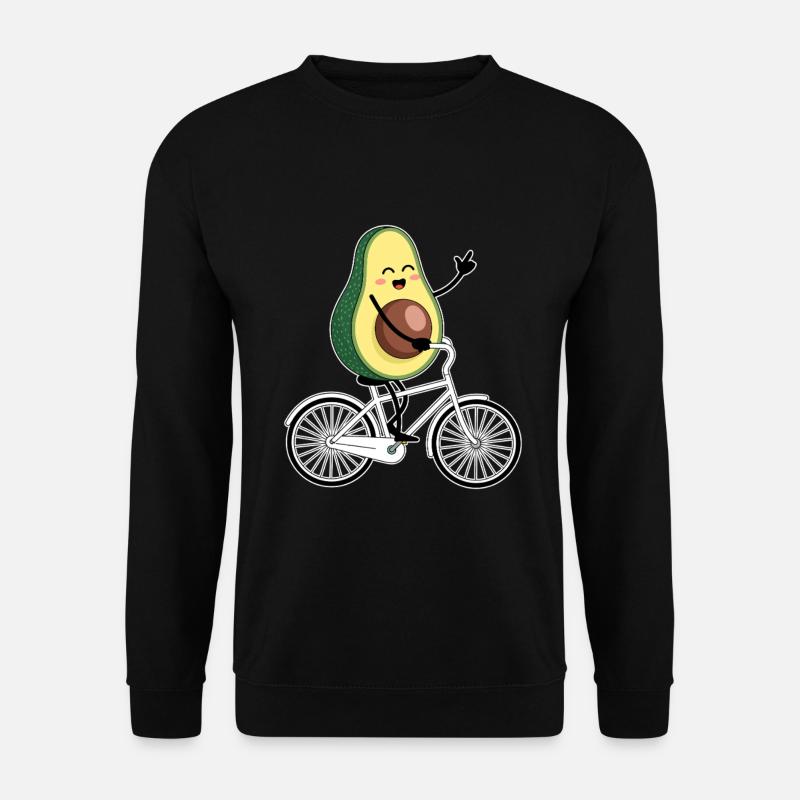Funny Mountain Biker Avocado - Unisex Sweatshirt - black