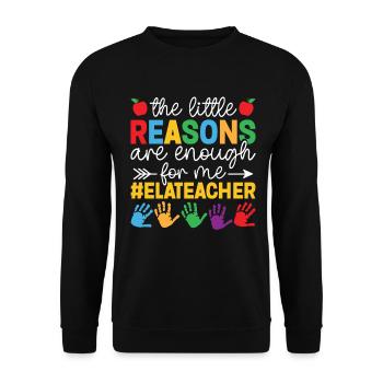 English Language Arts Teacher ELA Team ELA Teacher - Unisex Sweatshirt - black - Front - Alina (178cm) & Michal (187cm)