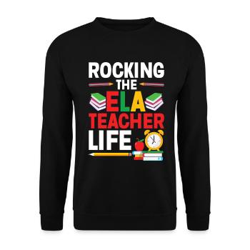 Spécialiste de l’équipe d’enseignement des arts du langage anglais - Sweat-shirt Unisexe - noir - Devant - Alina (178cm) & Michal (187cm)