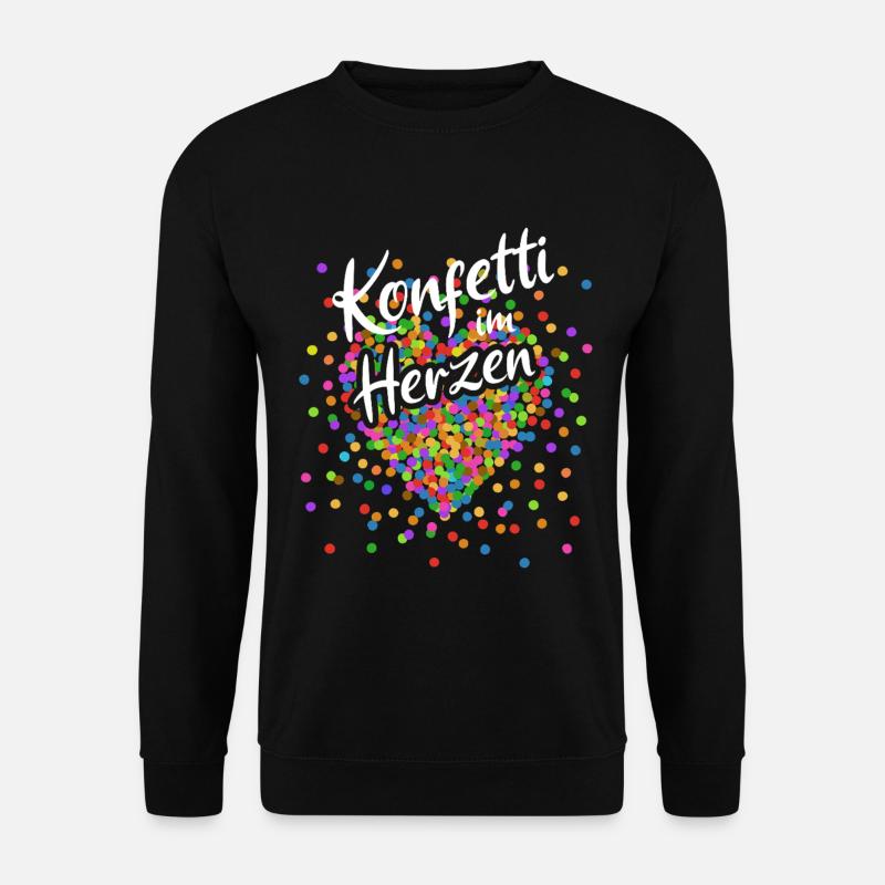 Konfetti im Herzen - Karneval im Blut Kostüm - Unisex Pullover - Schwarz